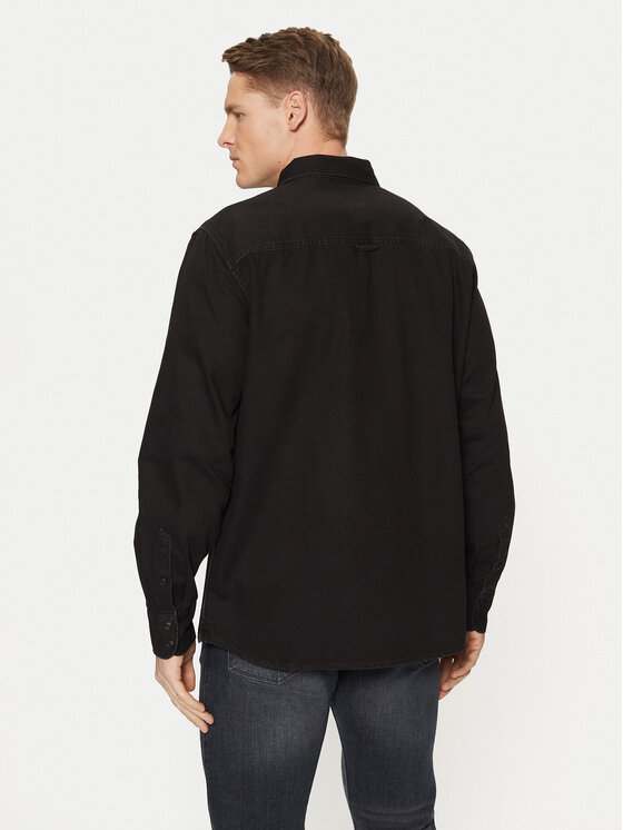 Mustang Mustang camicia di jeans Iowa 1015913 Nero Regular Fit