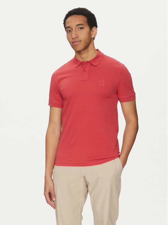 BOSS Polokošeľa Passenger 50507803 Červená Slim Fit