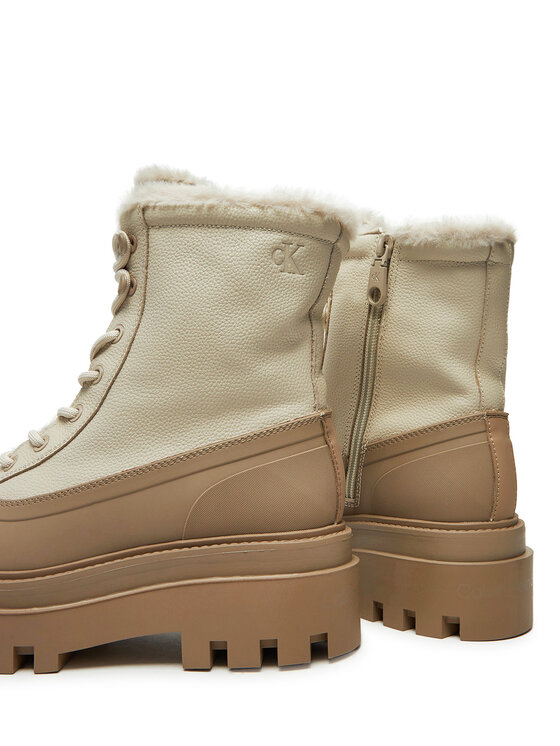 Calvin Klein Jeans Calvin Klein Jeans Traperid Flatform Lace Up Boot Padded YW0YW01557 Beež