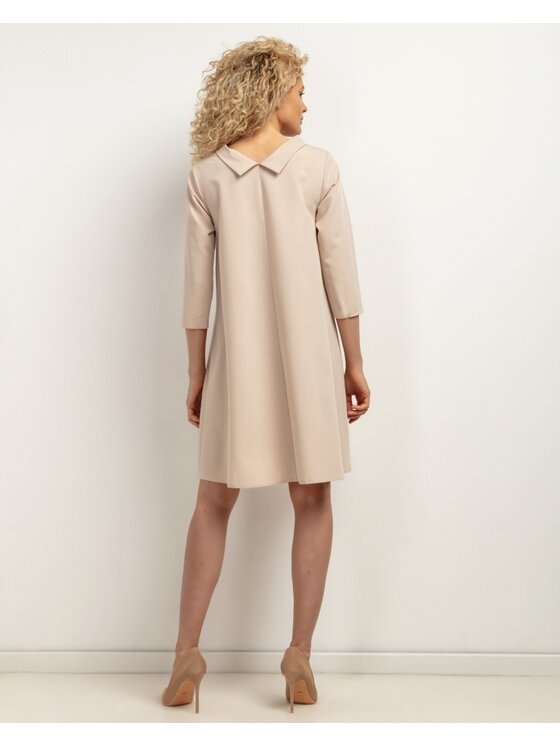 Tessita Tessita Sukienka koktajlowa SUKIENKA_T442 _7_XXL Beżowy Loose Fit
