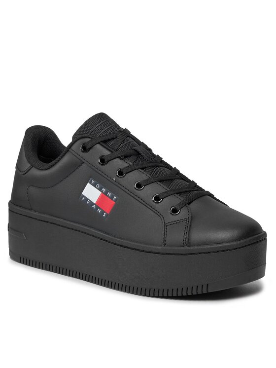 Tommy Jeans Tommy Jeans Laisvalaikio batai Tjw Flatform Ess EN0EN02518 Juoda