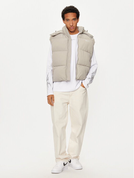 Karl Kani Karl Kani Vestă elegantă Small Signature 60720003 Gri Regular Fit