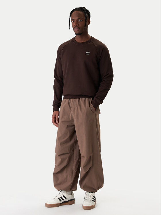 adidas adidas Pulóver Trefoil Essentials KE1141 Barna Regular Fit