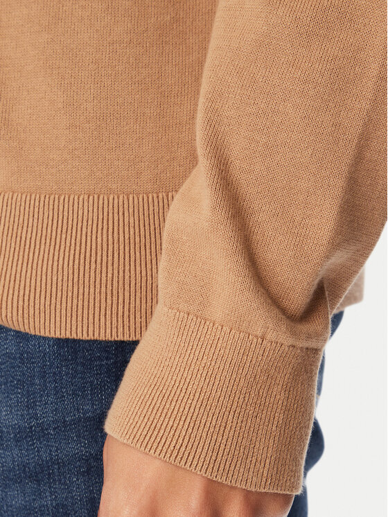 Tommy Hilfiger Tommy Hilfiger Sweter Essential MW0MW14745 Beżowy ciemny Regular Fit
