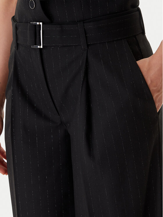 Guess Guess Παντελόνι Palazzo W5BB13 W2422 Μαύρο Regular Fit