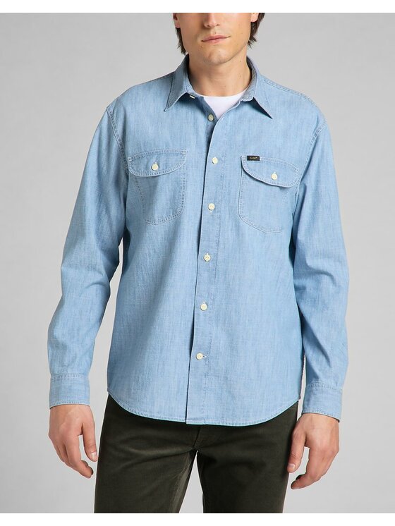 Lee Lee Camicia WORKER SHIRT Blu Regular Fit