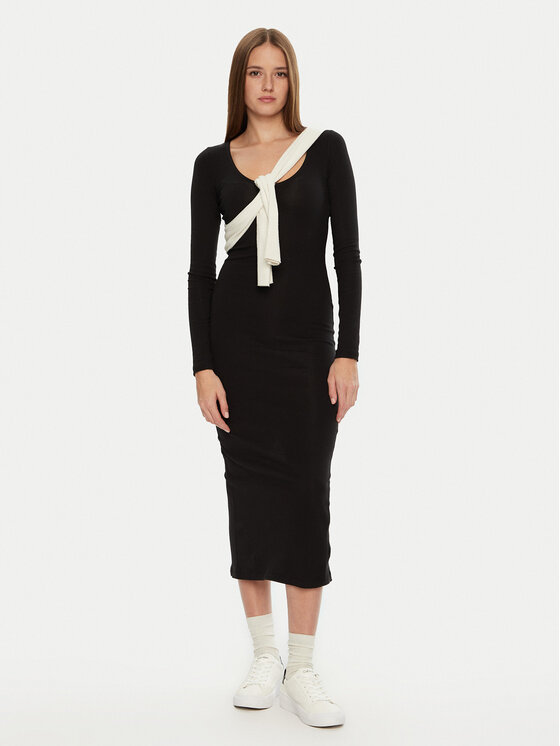Brave Soul Brave Soul Haljina za svaki dan LDRJ-624HOLLY Crna Regular Fit