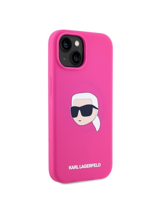 KARL LAGERFELD KARL LAGERFELD Etui na telefon Karl Head Print MagSafe Różowy