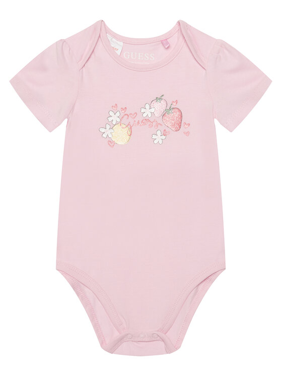 Guess Guess Komplet body i szorty S6GG05 K6YW4 Różowy Regular Fit