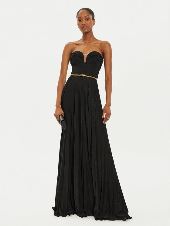 Elisabetta Franchi Elisabetta Franchi Φόρεμα βραδινό AB-628-47E2 Μαύρο Regular Fit