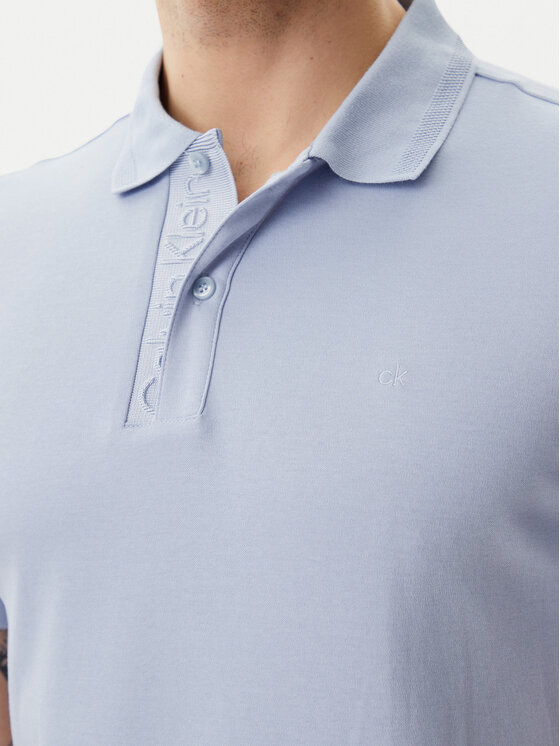 Calvin Klein Calvin Klein Polo K10K114135 Błękitny Regular Fit