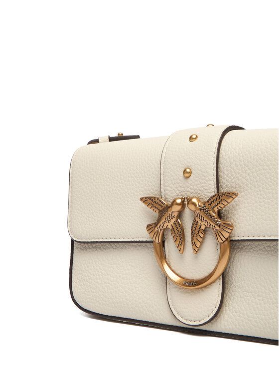 PINKO PINKO Handtasche Love One Mini Slouchy Fl Al 25-26 104340 A2OX Écru