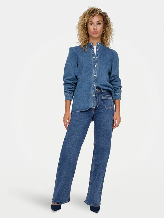 ONLY ONLY džínová košile Belle 15347085 Modrá Regular Fit