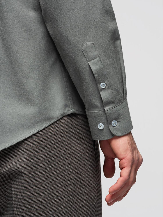 Ombre Ombre Koszula K694 Khaki Regular Fit