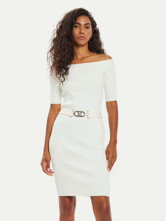 Marciano Guess Úpletové šaty 4BGK08 5618Z Écru Bodycon Fit