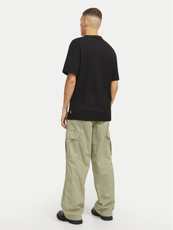 Jack & Jones Jack & Jones Bavlnené nohavice Bill 12269379 Béžová Wide Leg