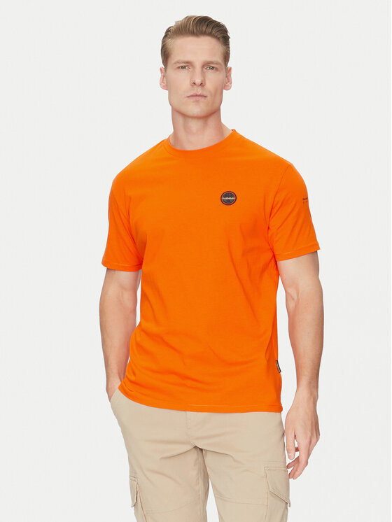 Napapijri Napapijri Tricou S-Badge NP0A4I3N Portocaliu Regular Fit