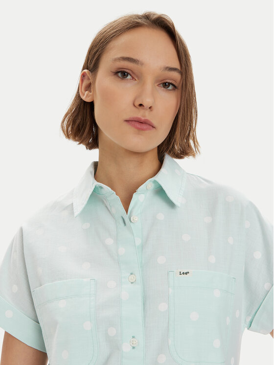 Lee Lee Camicia Utility 112350269 Blu Relaxed Fit