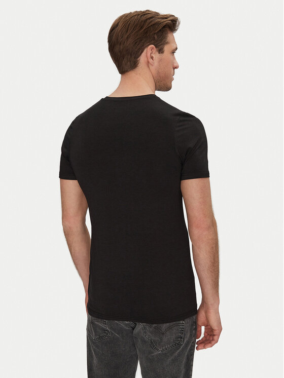 Resteröds Resteröds Set de tricouri﻿ 27040 2 Negru Slim Fit