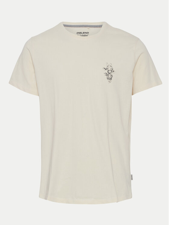 Blend Blend T-krekls 20716511 Écru Regular Fit