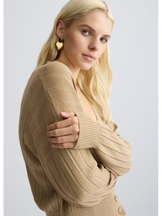 Liu Jo Liu Jo Cardigan WA5060MS64JA4342 Beige Regular Fit