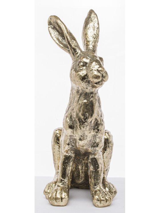 MIAhome MIAhome Figurka Dekoracja - siedzący złoty królik 27,5x11x14 cm TALA Złoty