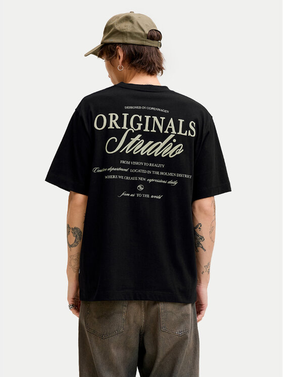 Jack & Jones Jack & Jones T-Shirt Norrebro Typo 12282898 Černá Regular Fit