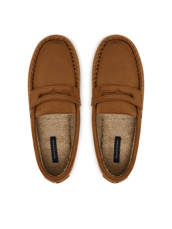 Tommy Hilfiger Tommy Hilfiger Pantofole Hilfiger Driver House Shoe FM0FM06012 Marrone chiaro