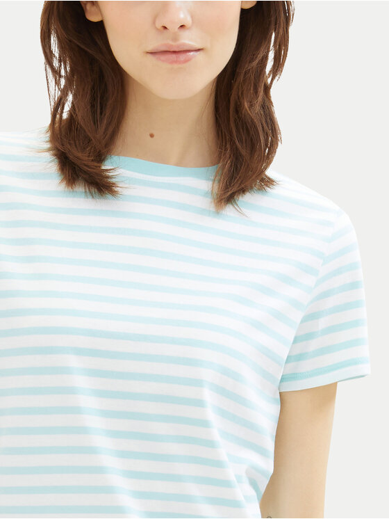 Tom Tailor Denim Tom Tailor Denim T-Shirt 1035867 Zielony Boxy Fit