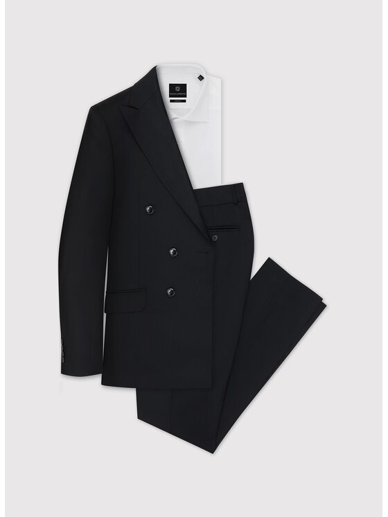 Pako Lorente Pako Lorente Spodnie garniturowe P23WP-6G-037 Czarny Slim Fit