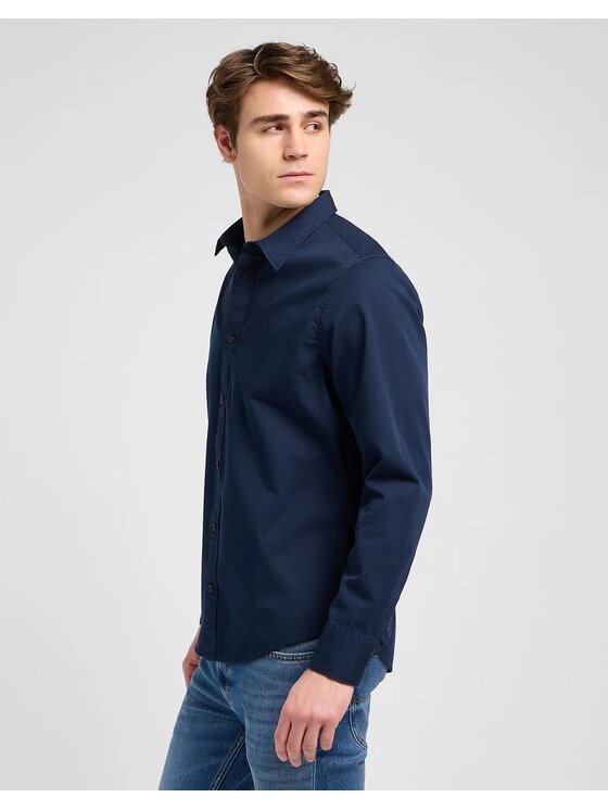 Lee Lee Koszula PATCH SHIRT 112370547 Granatowy Regular Fit
