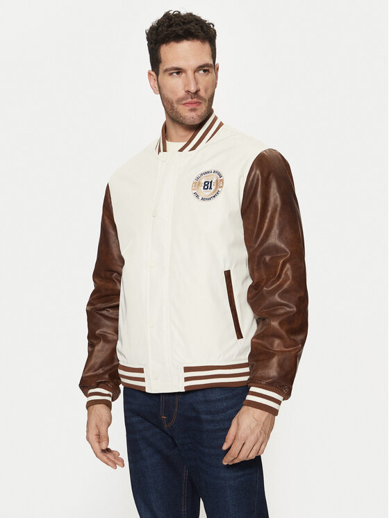 Męska Kurtka bomber Guess, Rozmiar XL, Biała, M5RL19 WGU82