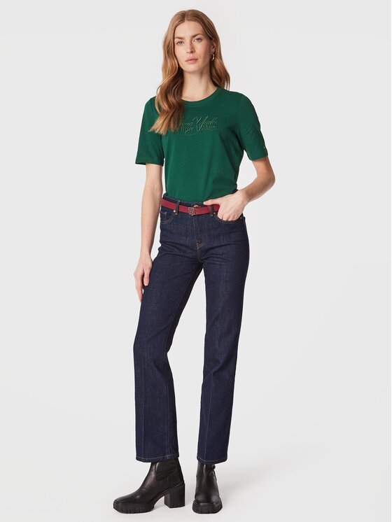 T-shirt WW0WW37351 Verde Regular Fit