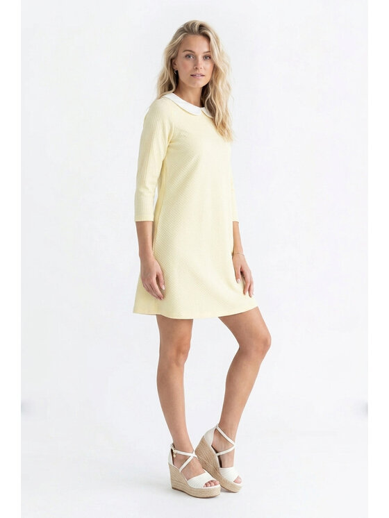 FIGL FIGL Φόρεμα καθημερινό M1340 Κίτρινο Loose Fit