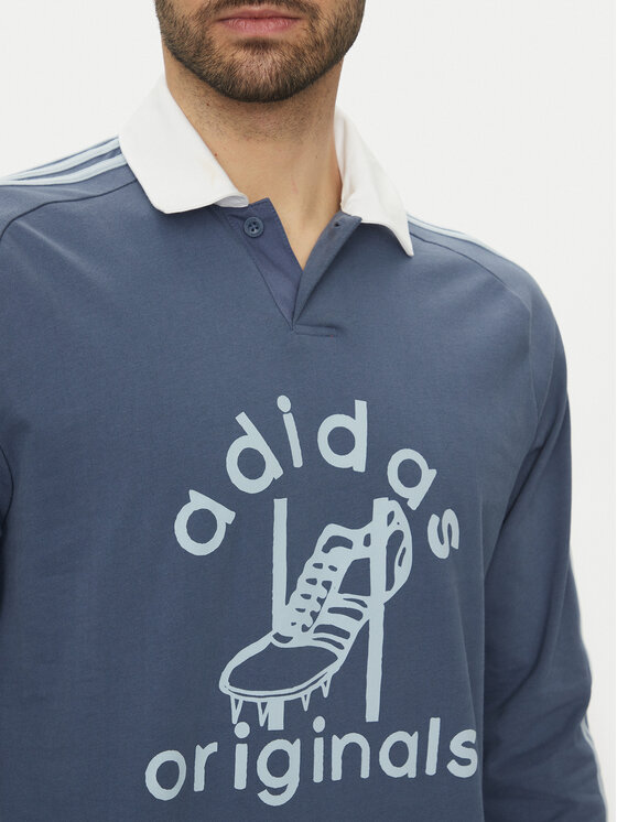 adidas adidas Polokošeľa Rugby JD1090 Modrá Regular Fit