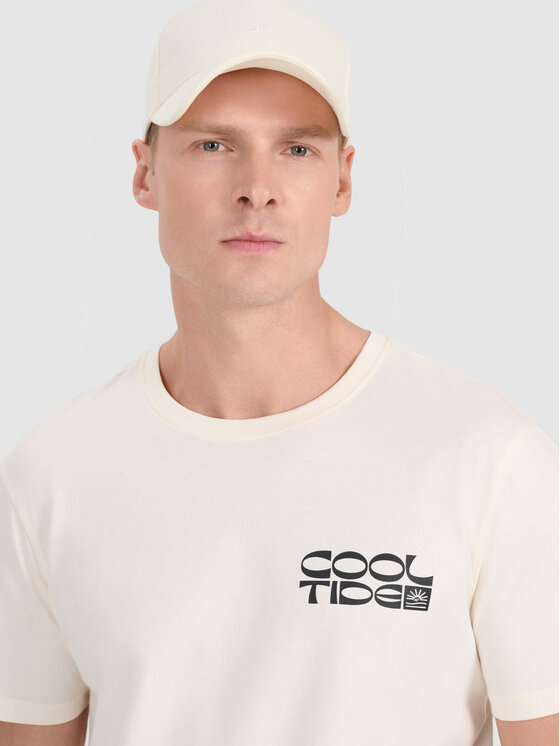 4F 4F T-Shirt CHILLY WAVES Biały Regular Fit