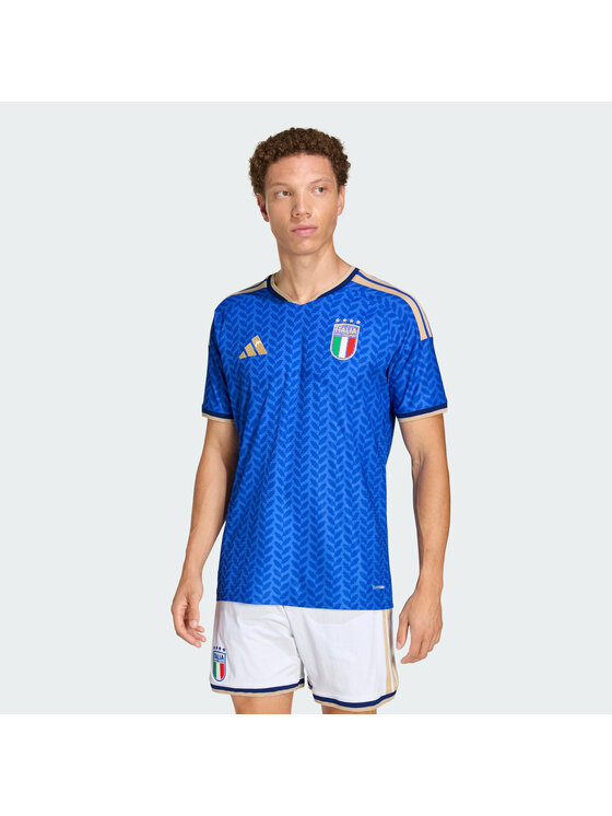 adidas adidas Koszulka techniczna Włochy Błękitny Slim Fit