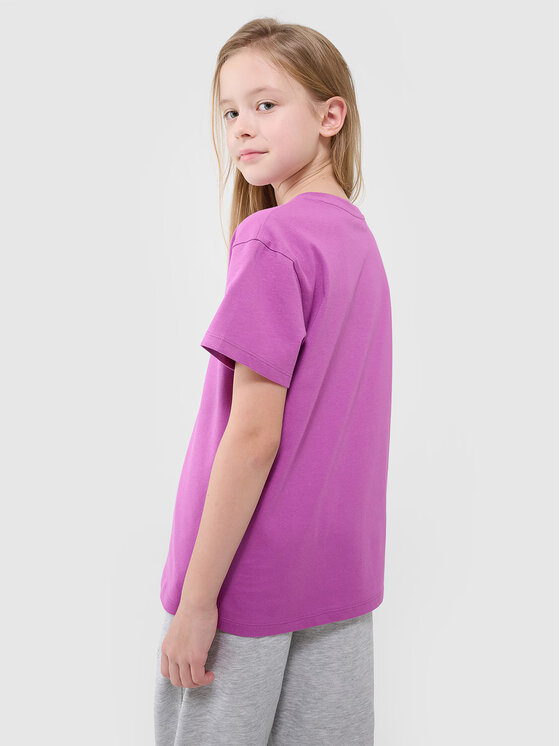 4F 4F T-Shirt 4FJWSS25TTSHF2326-50S Fioletowy Oversize