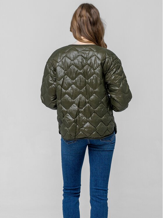 Perso Perso Prechodná bunda BLE260048F Zelená Regular Fit