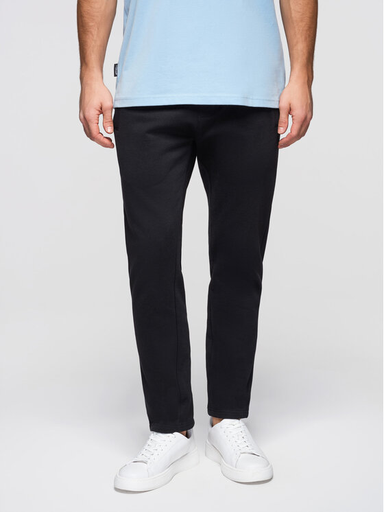 Ombre Ombre Spodnie dresowe OM-PABS-0304 Czarny Slim Fit