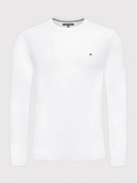 Tommy Hilfiger Tommy Hilfiger Hosszú ujjú MW0MW10804 Fehér Slim Fit