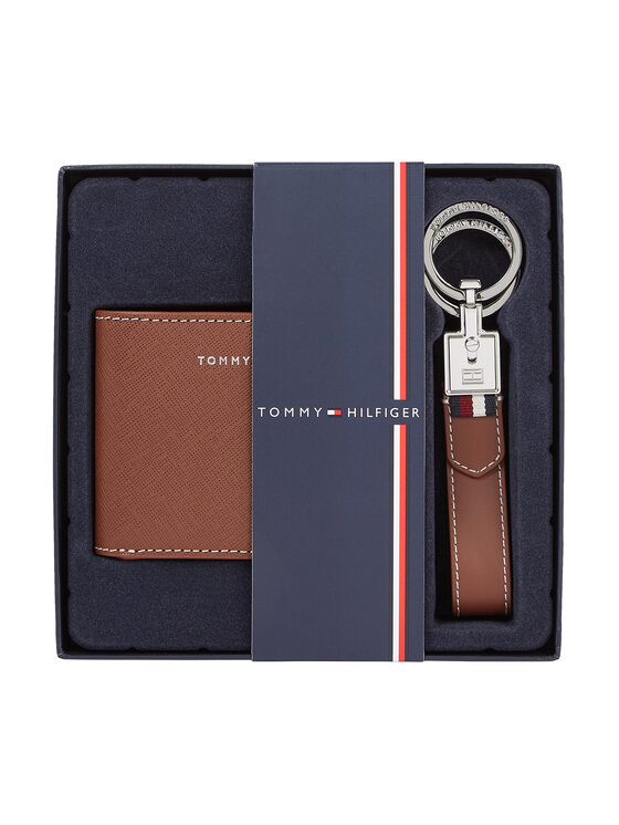 Tommy Hilfiger Tommy Hilfiger Set denarnica in obesek za ključe AM0AM11628 Rjava
