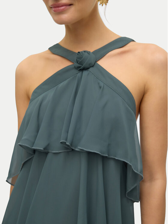 Vero Moda Vero Moda Večernja haljina Felicia 10295237 Zelena Slim Fit