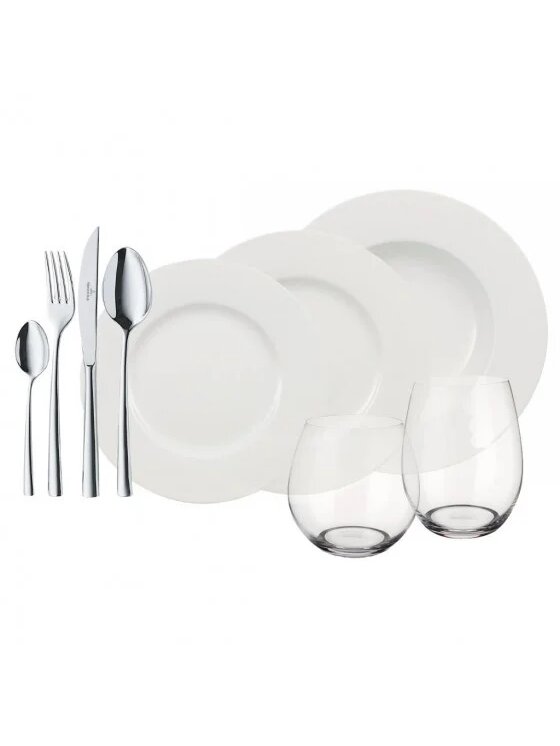 Villeroy & Boch Villeroy & Boch Komplet talerzy Villeroy & Boch Wonderful World White Biały