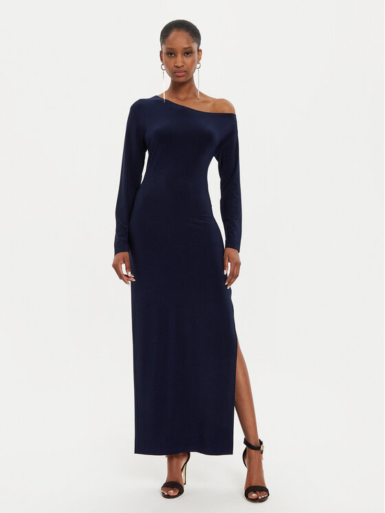 NORMA KAMALI NORMA KAMALI Koktejlové šaty KK2243PLE35951 Tmavomodrá Slim Fit