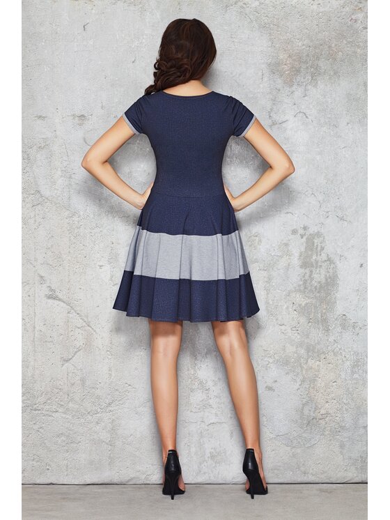 Infinite You Infinite You Sukienka letnia M038 Granatowy Basic Fit