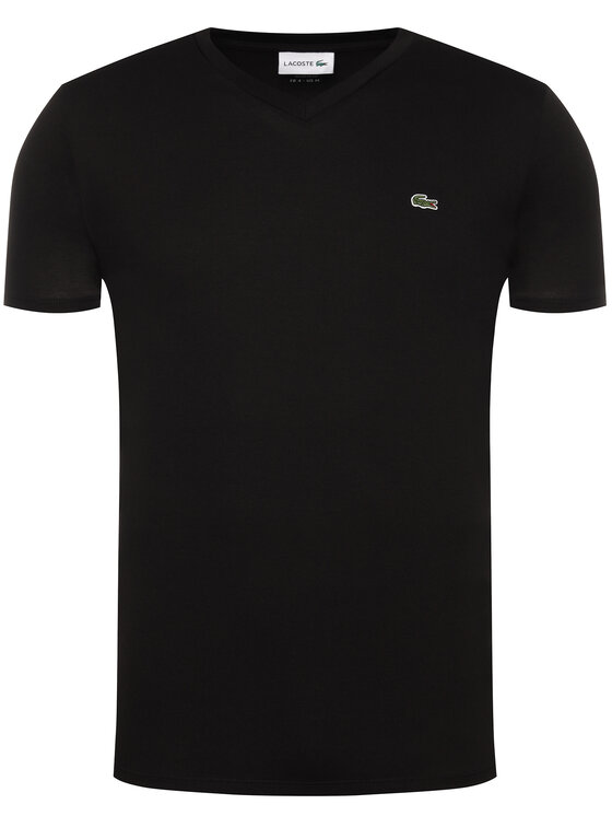 Lacoste Lacoste T-särk TH6710 Must Regular Fit