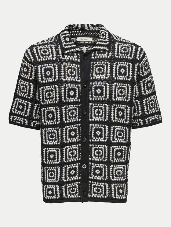 Only & Sons Only & Sons Koszula Bart 22033329 Czarny Relaxed Fit