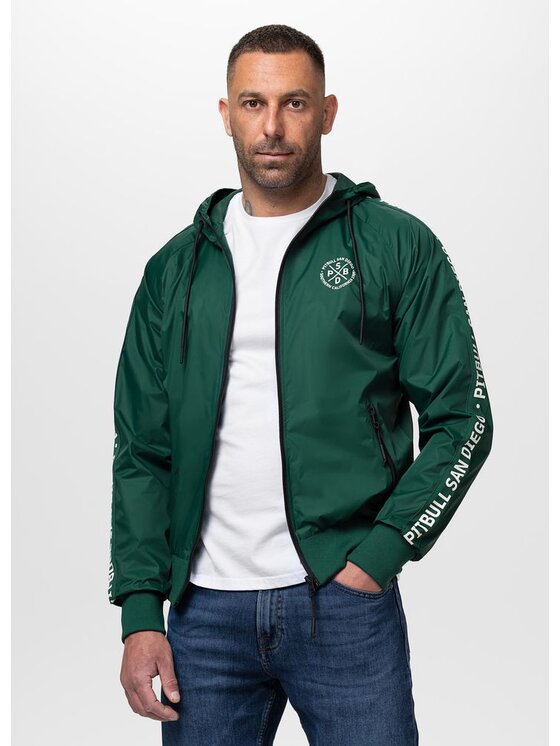 PITBULL PITBULL Kurtka przejściowa ATHLETIC TAPE Zielony Regular Fit