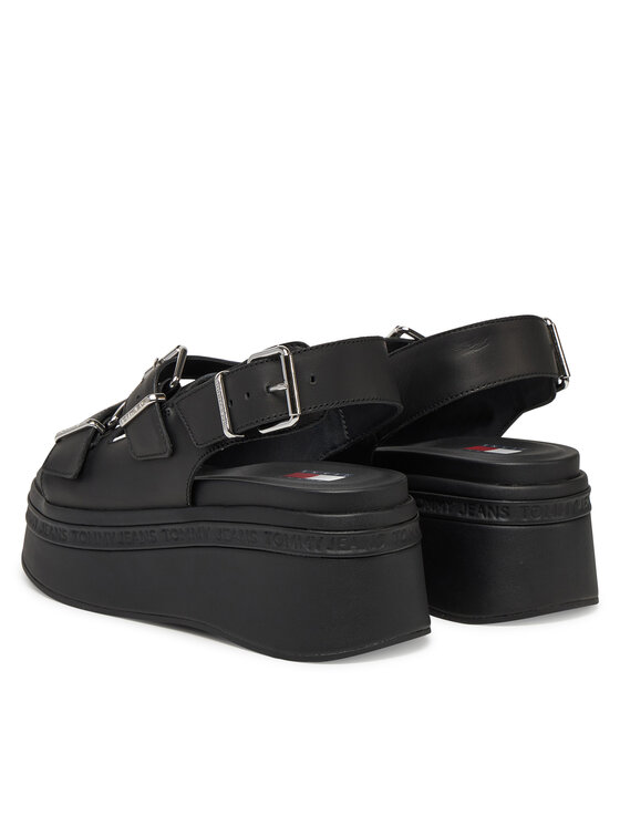 Tommy Jeans Tommy Jeans Σανδάλια Tjw Wedge Sandal EN0EN02774 Μαύρο